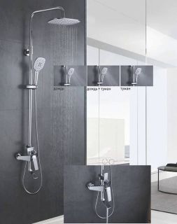 Душевая стойка Rose R1336 белый/хром